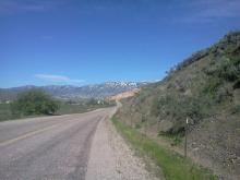 Low-traffic road along the mountainside.