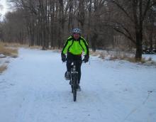 Korey joins me for some winter riding.
