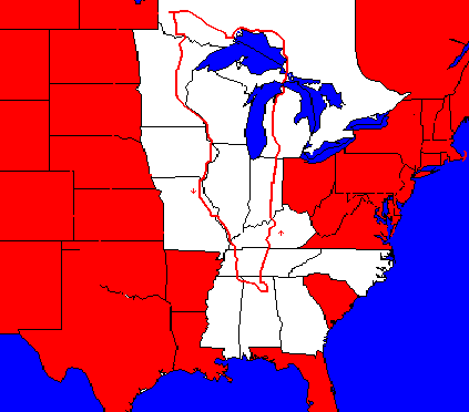 Map of my 1966 trip.