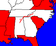 A rough map of our 1971 trip.