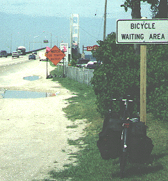 Waiting for pickup at Mackinac Bridge