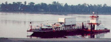 The ferry coming in.